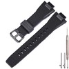 XBHSW Rubber Watch Band for Casio G-Shock G-Steel GST-B400-1AJF GSTB400-1A