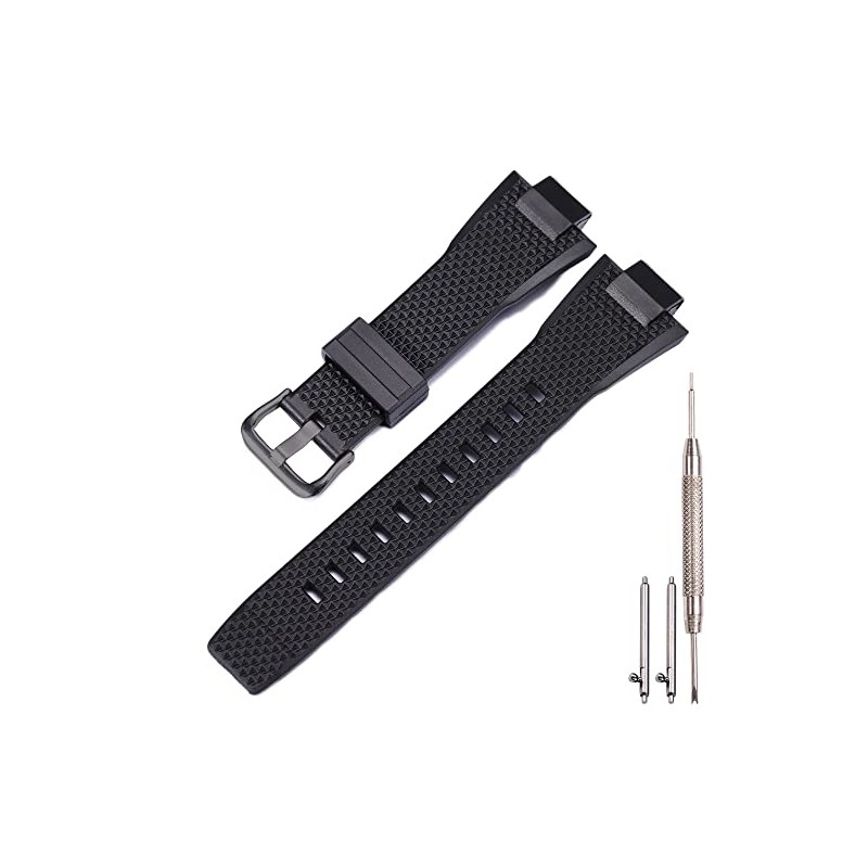 XBHSW Rubber Watch Band for Casio G-Shock G-Steel GST-B400-1AJF GSTB400-1A
