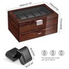 BEWISHOME High-End Watch Box, 20-Slot Watch Case with Large Glass