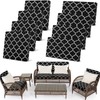 Newwiee 8 Pcs Stretch Patio Outdoor Cushion Covers Waterproof Replacement
