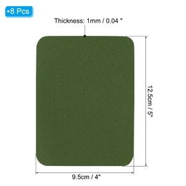 PATIKIL Fabric Iron-on Patches, 8Pcs 5x4 Inch Inside & Outside Strong Glue 100% Cotton Repair Patches Kit for Clothing Pants Mending and Decorating, Army Green