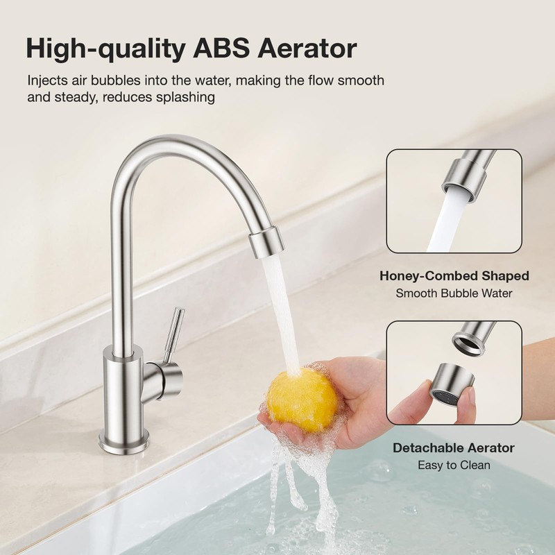 Faustina Kitchen Sink Mixer Tap Single Lever Mixer Tap High