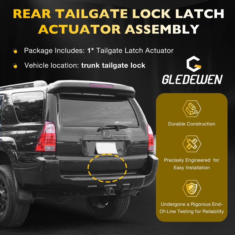 Rear Tailgate Lock Latch Actuator Assembly for Toyota 4runner 2003-2009