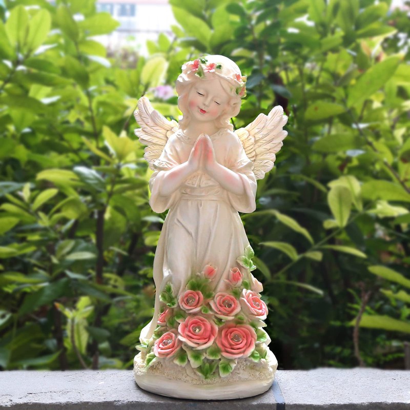 Garden Decor Angel Statue, Outdoor Patio Garden Sculptures & Statues,