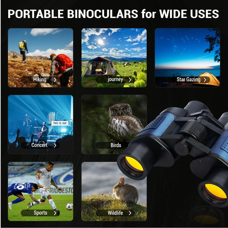 20x50 Binoculars for Adults, with Bak4 Prism and Fmc Lens,
