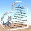 AMZQ Son Gifts Son Heart Shaped Plaque Present Son Christmas