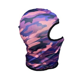 Tactical Camouflage Balaclava Face Mask for Men Women – UV Protection & Windproof Full Head Cover for Hunting, Skiing, Cycling & Outdoor Sports Classic Pink Purple Black