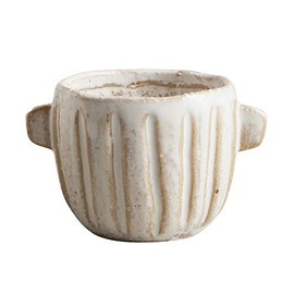 47th & Main Ceramic Decorative Pot, 2.75" Tall, Cream