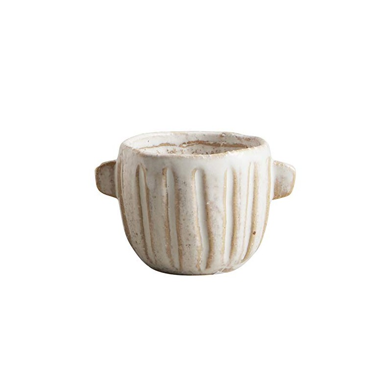 47th & Main Ceramic Decorative Pot, 2.75" Tall, Cream