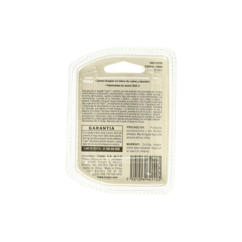 Truper REP-COTS, Repuesto de cuchillas para cortador de tubo COT-16-50,