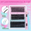 Fluffy Lash Clusters Kit 40D+60D+80D Volume Cluster Eyelash Extensions Kit