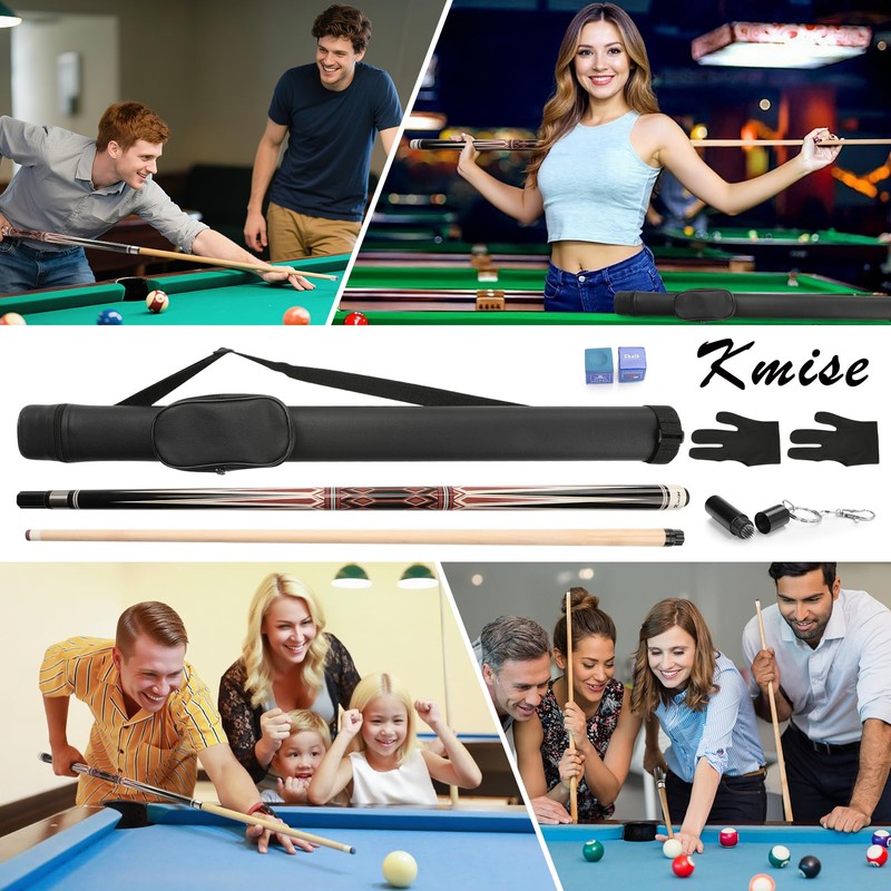 Kmise Pool Cues，Professional Billiard Pool Cue Stick with Hard Case