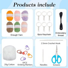 WEBEEDY 4 Sets Crochet Kit for Beginners,Animal Easy DIY Learn to Crochet Kit Beginner Knitting Kit for Adults with Step-by-Step Video Tutorials and Colorful Yarns,Hook,Accessories(Sea Turtles)