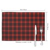 Christmas Plaid Red Black Buffalo Check Placemats for Dining Table