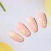 RikView Press on Nails Medium Length Pink Nails Almond Fake