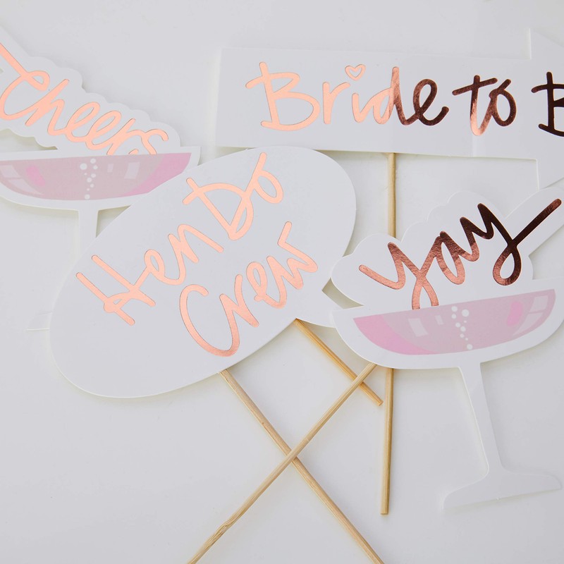 Hen Do Crew Hen Party Rose Gold Selfie Photo Booth