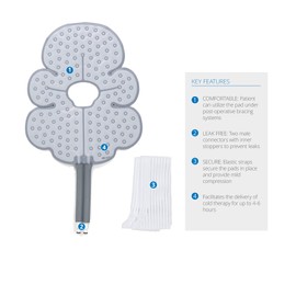 Ossur Ossur Cold Rush Cold Therapy Knee Pad | Ergonomic Knee Ice Pack Wrap for Post-Operative Pain and Swelling | Ice Pack for Knee | Includes Hose Connectors and Elastic Straps