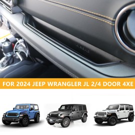 RERPRO JL - Bandeja de almacenamiento con asa para pasajeros, caja organizadora compatible con Jeep Wrangler JL 2/4 puertas 4XE, accesorios interiores, 1 paquete de ABS negro