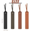 4 Piezas Leather Bookmark, Classic Stitched Bookmark, Bookmarks with Leather