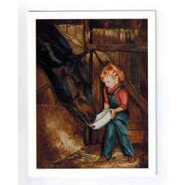 Girl Feeding Horse Notecard Set - 12 Note Cards by Ruth Maystead