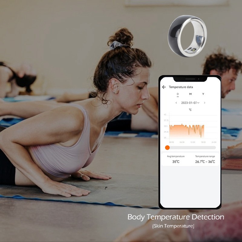 Smart Health Ring Bluetooth Health Tracker Ring Blood Oxygen Monitoring