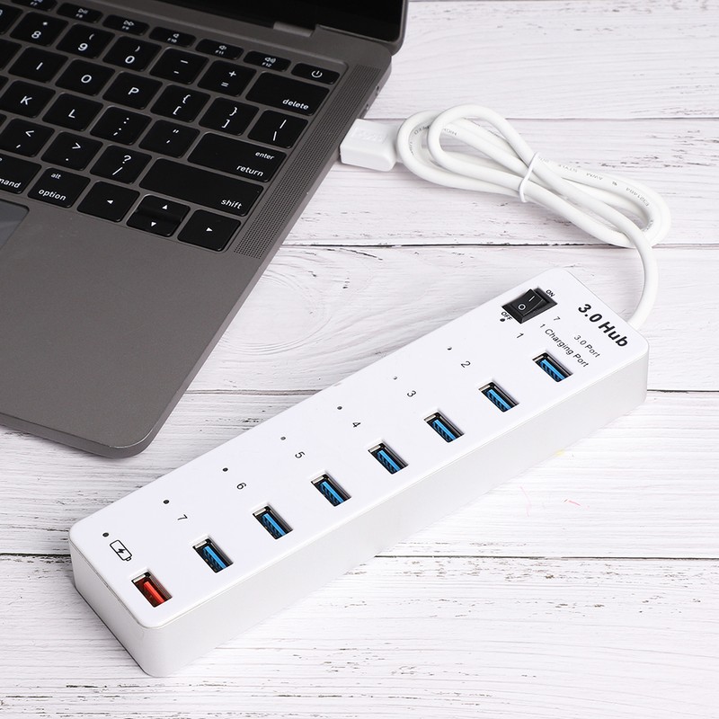 USB3.0 7 High Speed Hub USB Fast Charging Interface ABS