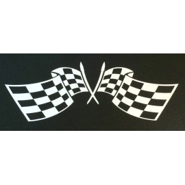 MD&M Checkered Flag Racing Decal Sticker For Dodge Ford Chevy GMC VW Honda JDM New