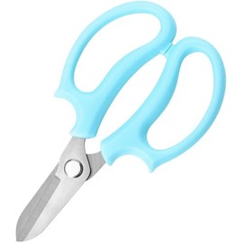 Flower Scissors, Premium Thickened Stainless Steel Floral Shears,Floral Fruits Leaf Scissors Hand Pruner Snip Trimming Tool, Strong Pruner for Flowers, Branches and Leaves(Sky Blue)
