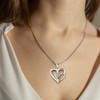 NINAMAID 925 Sterling Necklace Women's Silver Chain Heart Women's Necklaces