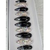nailed by Rachel Black silver bling stiletto press on nails