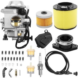 TRX350 Carburetor Kit Fit for 2000-2006 Honda Rancher 350 TRX350TM TRX350TE TRX350ES TRX350FE Fourtrax 350,2002-2004 Foreman 450 TRX450FE TRX450FM TRX450ES TRX450S,1997-2004 Foreman 400 TRX400FW