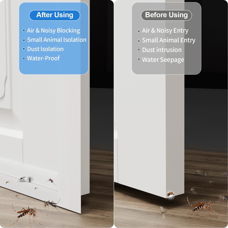 Pluden 2Inch (W) x 20FT(L) Door Weather Stripping, Door Draft
