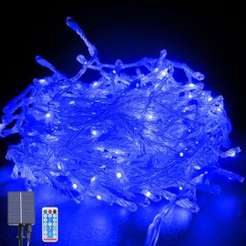OPAHUTER Solar Fairy Lights Outdoor, 10 m 370 LEDs Fairy Lights with Remote Control, IP65 Waterproof Fairy Lights, 8 Modes Solar Fairy Lights for Garden, Balcony, Wedding, Christmas, Patios