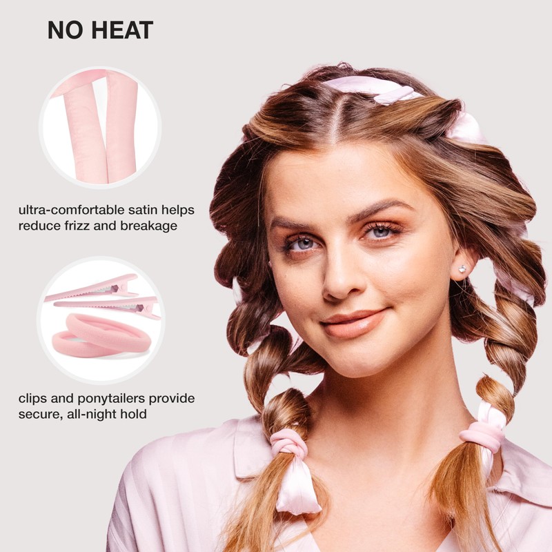 Conair Satin Heatless Curls Set - Heatless curls overnight- heatless