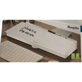MessageStor Write & Store Glass Desktop Whiteboard And Organizer (18’x6’x2.4)Ne