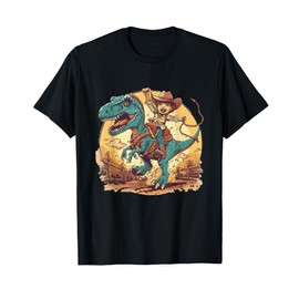 Dino Cowgirl Girls' Dinosaur Rodeo Rider - Nursery T-Shirt