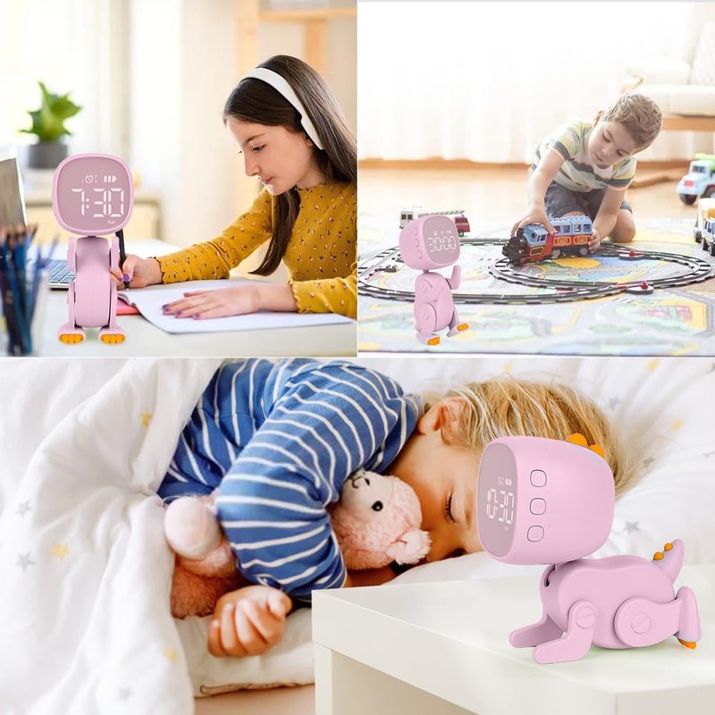 EUBSWA Digital Alarm Clock for Children, Dinosaur Children's Alarm Clock