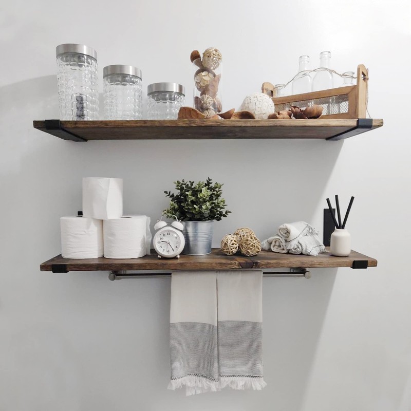 6-Pack Heavy Duty J-Shaped Shelf Brackets with Lip, 9-Inch Industrial