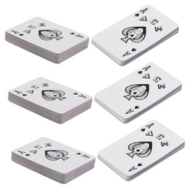 Totority 6sets Miniature Poker Cards for Boy Girl Game Props for Party Favors and Educational Play Toy Cards Design