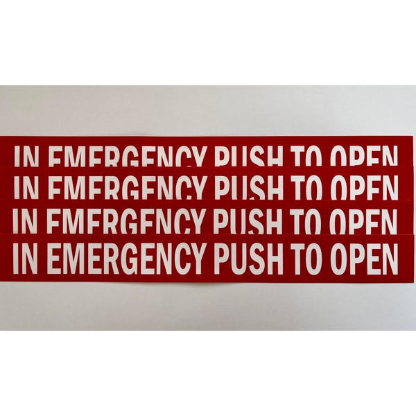 Five Star Graphics (4 Pack) in Emergency Push to Open