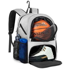 ANILD Basketball Backpack, Large capacity Girls Boys Basketball Sports Bag with Separate Ball Holder & Shoes Compartment