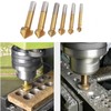 KEWAYO 6pcs Countersink Chamfering Cutter Countersink Drill Bit 3 Blade
