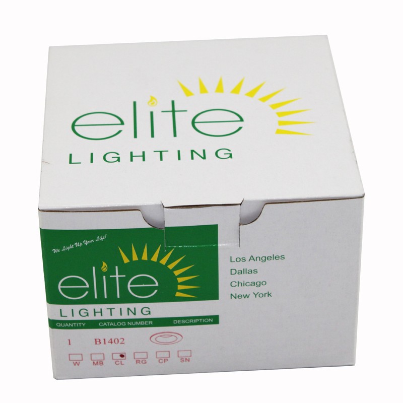 Elite Lighting B1402 4" Low Voltage Trims White Chrome Reflector