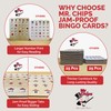 MR CHIPS Jam-Proof Bingo Cards with Sliding Windows, 50 Reusable