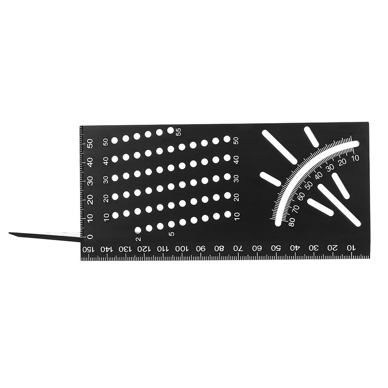 Multifunction Aluminum Alloy 45 Degree 90 Degree Angle Ruler Protractor