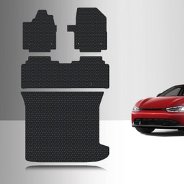 TOUGHPRO Full Set Floor Mats + Cargo Mat Accessories Set for KIA EV6 All Weather Heavy Duty (Made in USA) Black Rubber 2025 2026