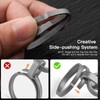 TISUR Titanium Key Rings for Keychain, Side-Pushing key chain rings