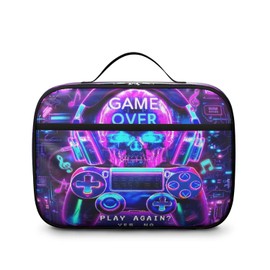 Video Game Lunch Box for Boys Insulated Gamepad Lunch Bag Reusable Cool Game Lunchbox Gaming Lunch Tote Bag With Adjustable Shoulder Strap For Kids Picnic Travel