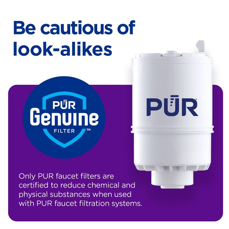 PUR Vertical Faucet Mount Water Filtration System with Lead Reducing