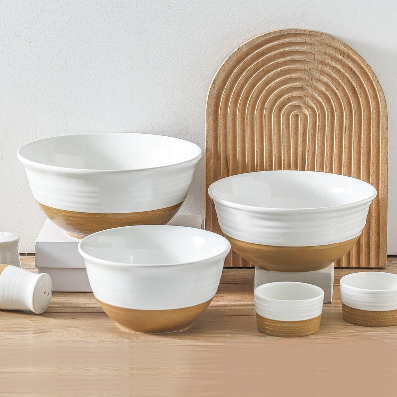 Tikooere Ceramic Mixing Bowls,Large Serving Bowls 2.1/1.5/1.0 Qt,Salad Bowls Set